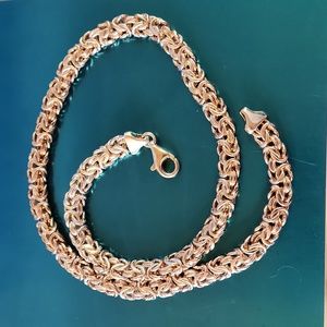 18" Byzentine Sterling Silver Necklace